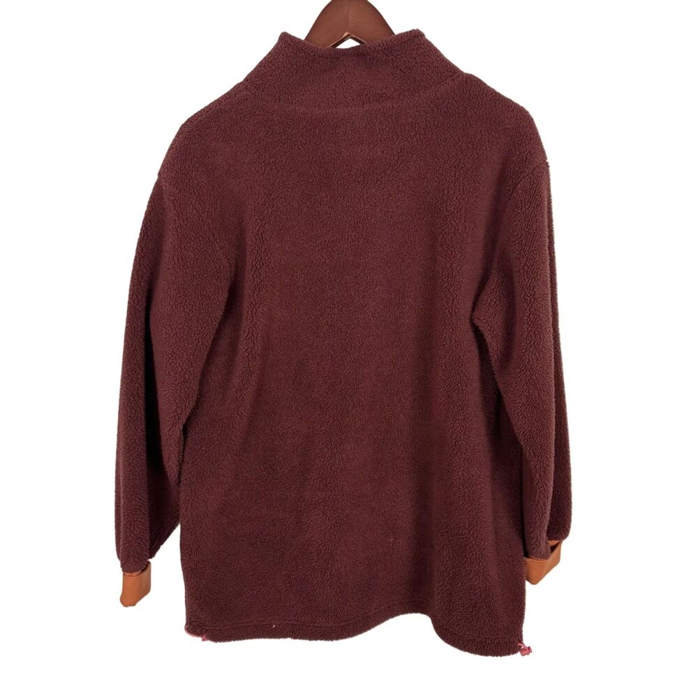 Offline by Aerie Maroon Red Sherpa 1/4 Zip Pullover Women's Small - Picture 7 of 7